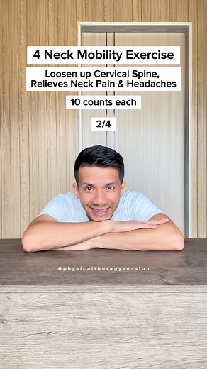 Do these simple neck exercises daily to release tension around your cervical spine, improve mobility, and relieve stubborn neck pain and headaches. A few minutes a day can make a big difference in how you move and feel! #fblifestyle #Halloween #neckpainrelief #mobilitytraining #physicaltherapy | Physical Therapy Session