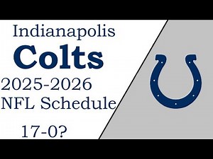 Colts 2025-2026 NFL Schedule!