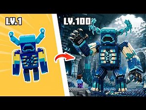 LEVEL 1-100 LEGO Warden in Minecraft... | Minecraft Animation | LEGO Stop Motion
