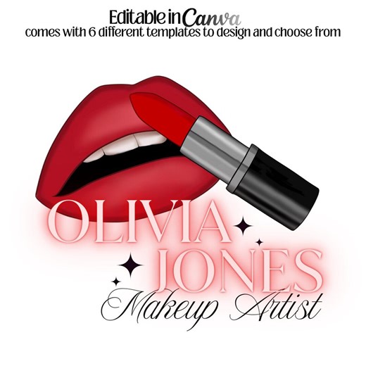 Makeup Artist Beauty Logo - Editable in Canva - Etsy