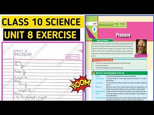 Class 10 science unit 8 pressure exercise in English