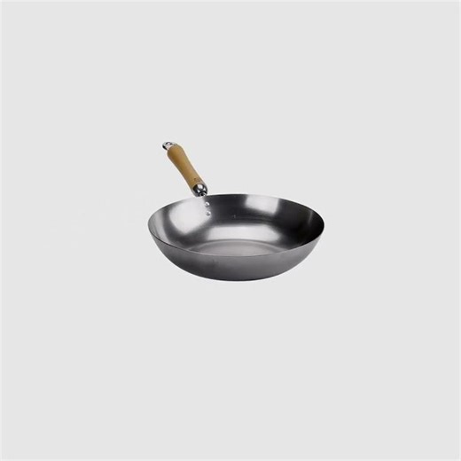 Joyce Chen - Classic Series 12-Inch Uncoated Carbon Steel Stir Fry Pan w/Birch Handle