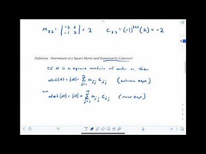 3.1 Determinant of a Matrix