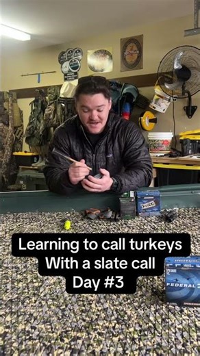 Learning to call Turkeys on a Slate call #turkeycall #turkeyhunting