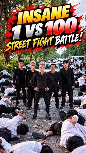 Insane 1 vs 100 Street Fight Battle! 🤯👊 [FAN ANH 10] #martialarts #master #kungfu #action #trainning