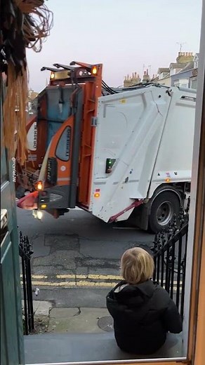 Little Boy Is Best Friends With The Bin Man 💕