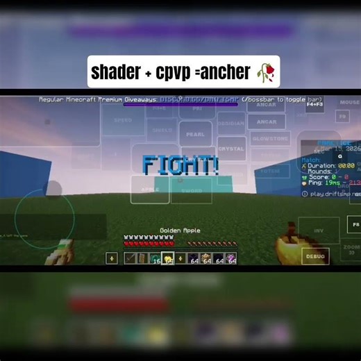When Shader Meets CPvP 💥 Anchor Moment | Minecraft #shorts #minecraft