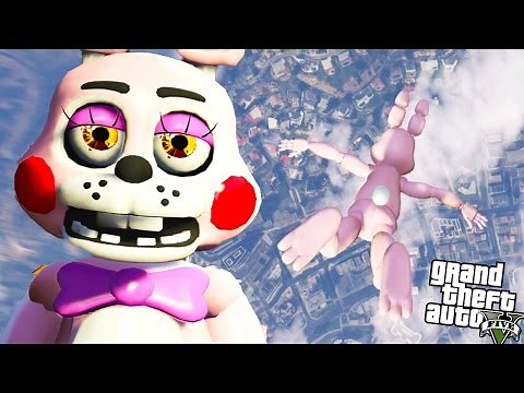 BONNIES SISTER GOES DOWN A HUGE RAMP || GTA 5 FNAF Mod ( FNAF Animatronic Mod)