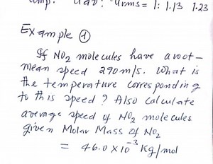 If NO_2 molecules have a root-mean-square speed of 290 m/s, wha... | Filo
