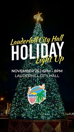 ✨ The City of Lauderhill Holiday Light Up is 2 days away, and we can’t wait to celebrate with you! ✨ Join us for an enchanting evening of lights, laughter, and warm community spirit as Lauderhill City Hall transforms into a sparkling winter wonderland! 🌟 Come enjoy: 🎶 Beautiful performances by Parkway Middle School’s talented Performing Arts students 🍴 Tasty bites from local food trucks to satisfy your holiday cravings 🎅 A special visit all the way from the North Pole! 📅 Wednesday, November