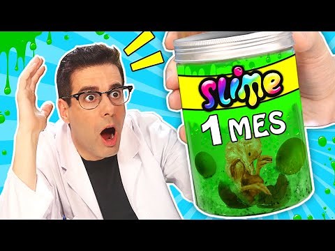 Dejando COMIDA 1 MES EN SLIME y Encuentro Esto 😱 Experimentos Curiosidades con Mike