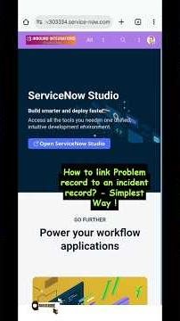 How to link problem record to an incident record in servicenow ? - #simplest way