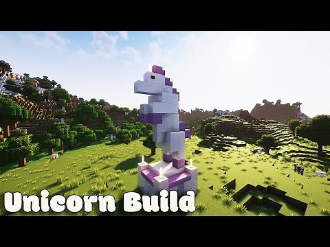 Minecraft Unicorn Statue Build Tutorial
