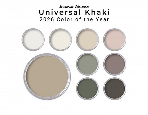Sherwin Williams 2026 Color Year Universal Khaki Coordinating Paint Color Palette | Digital Download | Instant Color Scheme for Home Design - Etsy