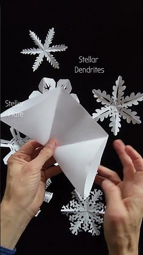 Learn snowflake types while making them with paper