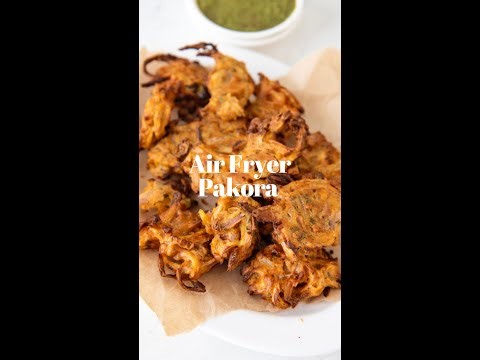 Crispy Onion Pakora in Air Fryer | No Oil, Air Fryer Pakora Recipe by Rekha Kakkar