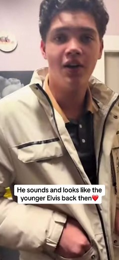 Young Elvis Look-alike Impresses with Classic Hit