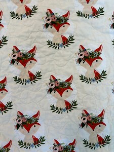 Handmade Baby Wholecloth Quilt Foxes and Ferns - Etsy