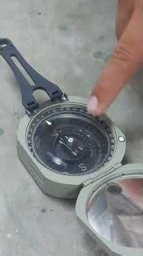 Determining bearing with a Brunton compass #engineering #geology #mining #compass #bearing #brunton