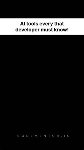 Software Developer | Content Creator on Instagram: "💬 Comment Tool to get link of all the AI tools Follow @codementor.io for more tools and tricks 🚀 Share this reel with your developer buddies 😜 #coding #ai #explore #growth #tech [coding, ai tools, artificial intelligence, coding, developer, development, tools, projects, coding life, explore, explore page, viral shorts, instagram reels, latest technology programmer]"