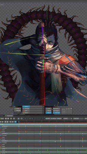 Stunning Sekiro Fanart Animation in Spine2D