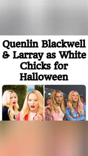 Quenlin & Larray's iconic White Chicks transformation! 👯‍♀️😂🔥 The most hilarious Halloween duo. 👏💀