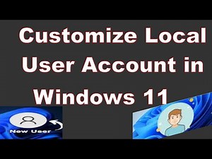 Customize Local User Account in Windows 11
