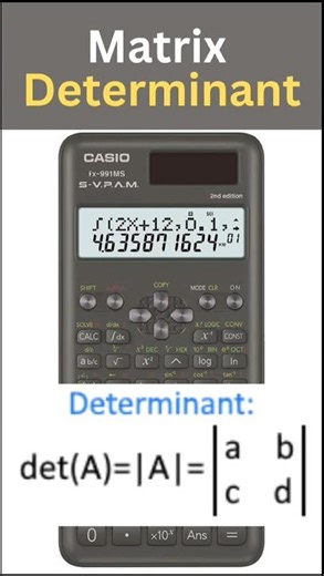Scientific Calculator Matrix Determinant | How to Solve 2×2 or 3×3 Matrix Easily 💡 With SG