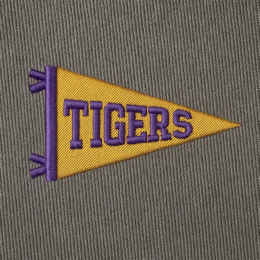 LSU Tigers Flag Embroidery Design: 3 Sizes, 5 Formats (digital File) - Etsy
