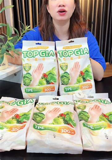 Găng tay TPE Topgia (Bịch 300 cái) - Siêu dai, giá và thông tin