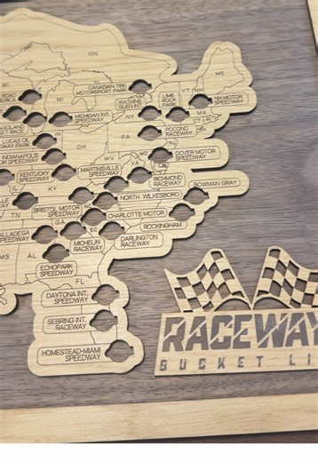 The ultimate NASCAR bucket list for racing fans. Track every legendary American racetrack with a handcrafted NASCAR tracks map and mark off the speedways you’ve visited. From Daytona to Bristol to Talladega… the chase is on. Which track are you hitting first? #nascar #nascartracks #nascartravel #racingbucketlist #racetrack