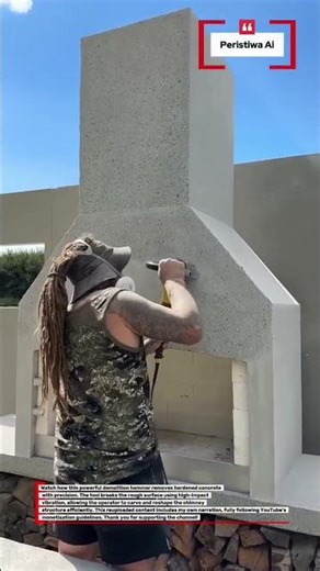 Concrete Grinding Mastery | Powerful Demolition Hammer in Action #construction #tool #diy