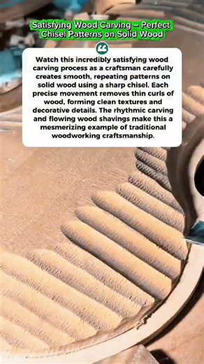 Satisfying Wood Carving – Perfect Chisel Patterns on Solid Wood