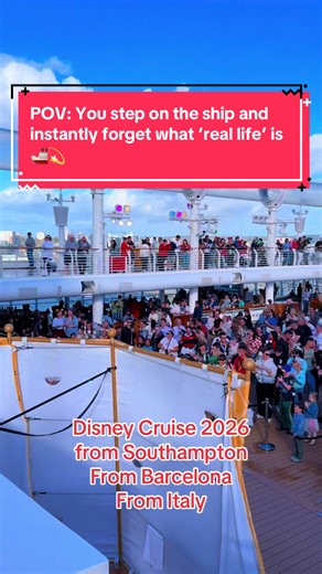 ✨ Disney Dream is coming to Europe in 2026 — and you can board from 3 super-easy ports: 🇬🇧 Southampton | 🇪🇸 Barcelona | 🇮🇹 Civitavecchia (Rome) Here’s why that’s a big deal (especially for families first-time cruisers): 1) No “complicated travel day” stress Choose the port that fits your life: \t•\tSouthampton = easiest for UK families (hello, no flights) \t•\tBarcelona / Rome = turn your cruise into a full Mediterranean holiday (pre/post stay) 2) Europe itineraries that feel like a movie 