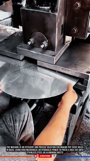 Innovation Punch Machine: Sieve Hole Punching, Mass Production, Efficient Pot Filtering #tech