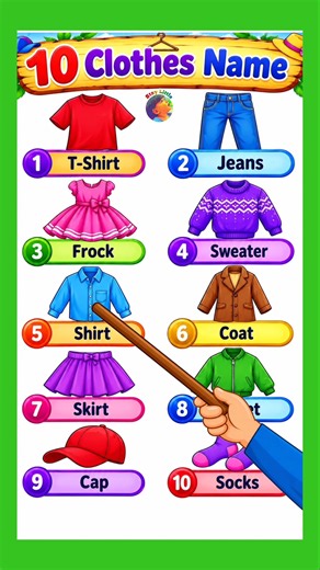 10 cloths name in english || clothing vocabulary #vocabulary #english #dailyenglish