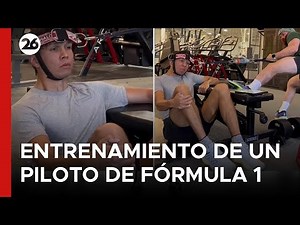 El impactante entrenamiento de un piloto de Fórmula 1: soportó 80 kilos sobre su cuello