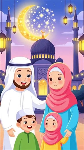 islamic Cartoon family