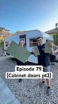 Custom cabinet doors for our camper 🚪 #camper #diy #renovation #diyproject #camperrenovation