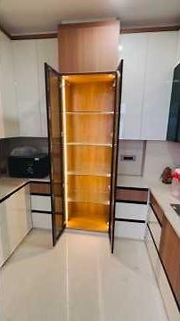 Stylish Modular Kitchen Strip Light | Modern Look & Premium Finishing #interiordesign