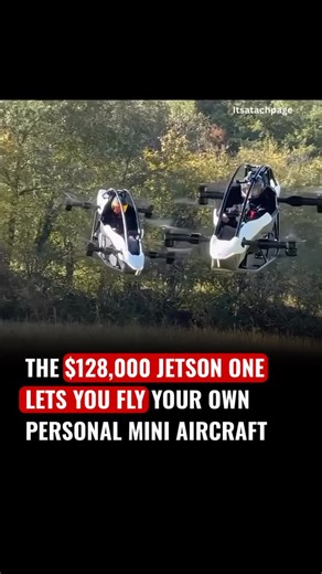 Tech Page | The Jetson ONE is a personal electric aircraft priced at $128,000 that lets anyone experience the thrill of flying. It’s a lightweight,... | Instagram