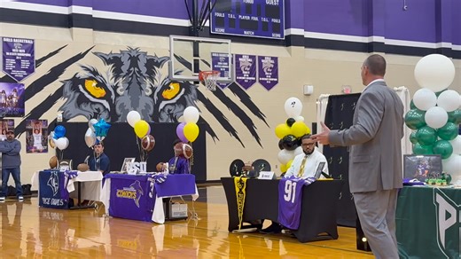 Angleton held a Signing Day this afternoon for eight football players. * Jackson De Atley, tight end (Rice) * Bryce Duron, quarterback (Hardin-Simmons) * Gavin Hebert, defensive line (Southwestern) * Kaleb Jammer, receiver (Portland State) * Brynden Mack, defensive line (Colorado State University-Pueblo) * Kawarren Scott, defensive line (Louisiana Christian) * Chance Thurman, offensive line (Texas A&M-Kingsville) * Bradly Walker, offensive line (Blinn College) | The Facts