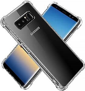ROTON for Samsung Galaxy Note 8 Case, Screen & Camera Protection Cover, Shockproof Protective Bumper, Slim Lightweight & Thin Case, 6.3 inch, Crystal Clear