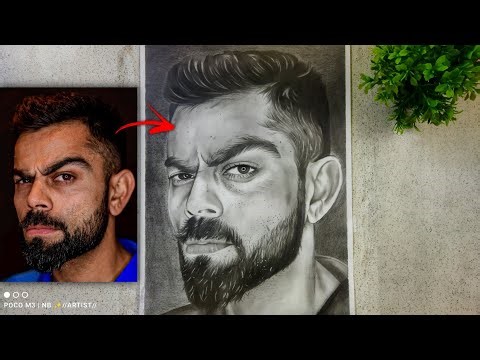 How to Virat Kohli drawing easy step by step (pencil sketch) king Kohli 👑