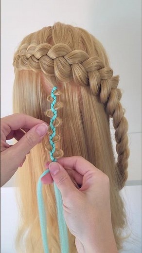 Easy Lace Braid with Hair Extensions | Quick Tutorial #cornrows #lacebraids