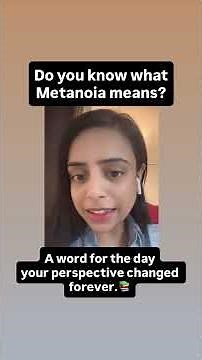 Do You Know the Meaning of Metanoia?📚