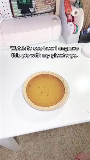 Glowforge⚡️3D Laser Cutter & Engraver | *Obligatory Pumpkin Pie Glowforge engraving video for Thanksgiving* Lauryn of @juniperandlilies custom engraved her pumpkin pie, and the... | Instagram