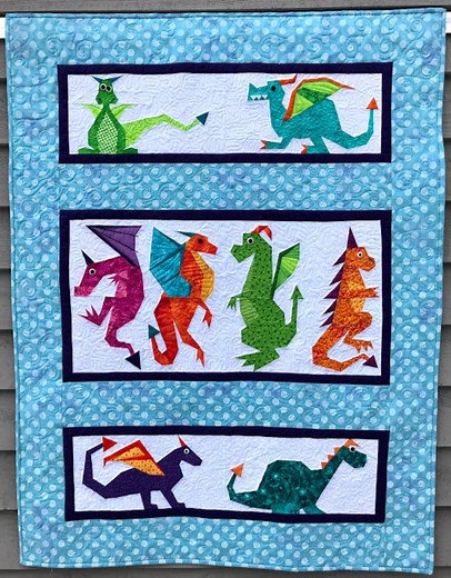 DRAGON QUILT Paper Pieced Pattern in PDF - Etsy