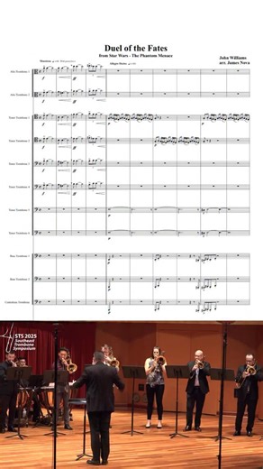 Coming this Friday: @jimsupernova’s arrangement of the iconic “Duel of the Fates” performed by our #STS2025 faculty choir. Stay tuned for more performance clips from our 15th Anniversary Celebration, and head over to our website to see more of what’s in store for #STS2026!! #southeasttrombonesymposium | Southeast Trombone Symposium