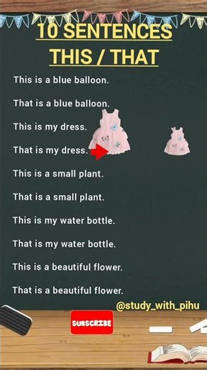 This and That | 10 Easy Sentences for Kids | English Grammar | Make sentences From This and That